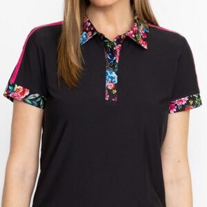 Johnny Was BEE ACTIVE SHORT SLEEVE POLO TEE